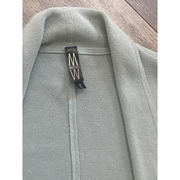 Marla Wynne Soft Knit 1X Kimono Topper Kaftan Mint Green 3/4 Sleeve Cardigan - Picture 4 of 8